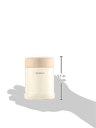 ZOJIRUSHI Stainless Steel Food Jar, 350ml, Cream, SW-EE35-CC
