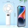 LCD Display Portable Fan USB Rechargeable Handheld Vertical Handheld Fan Silent 6-Speed Wind Power Electric Fan Desk Use