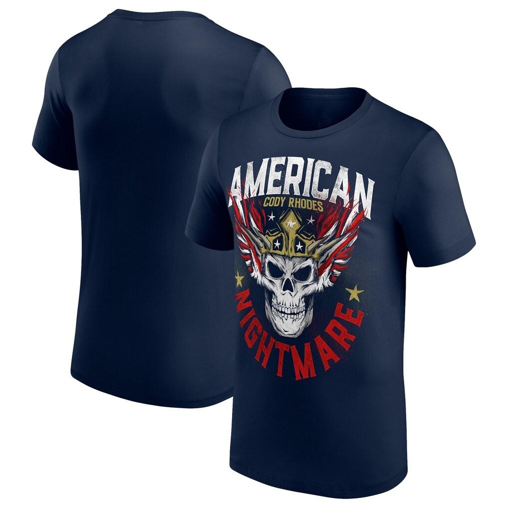 Cody Rhodes Crowned Skull Americana TShirt 2026 Summer Mens Womens Luxury Fashion Casual Cotton Oversized Tshirt Street Y2K M