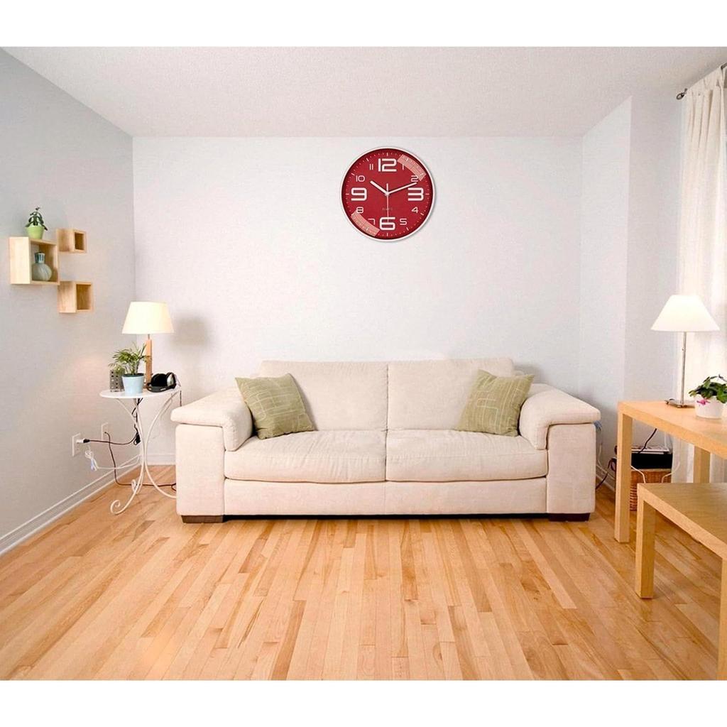 Nástěnné hodiny 12" Tiché Quartzové Dekorativní Nejnovější Nástěnné hodiny Netikající Klasické hodiny Na baterie Kulaté Snadno čitelné do pokoje/domova