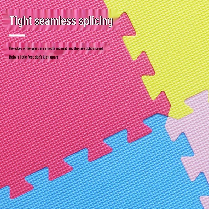 Thick Non-Slip Foam Interlocking Children's Crawling Mats with Cross Pattern