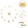 VidaXL 3D Wall Clock Modern Design XXL Gold Home Decoration Living Room 50640