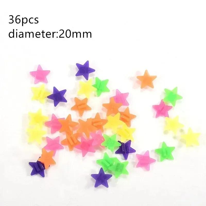 

36 шт. Бусины на спицы велосипедного колеса - Цветные пластиковые декоративные клипсы для колес детского велосипеда, Велоаксессуары