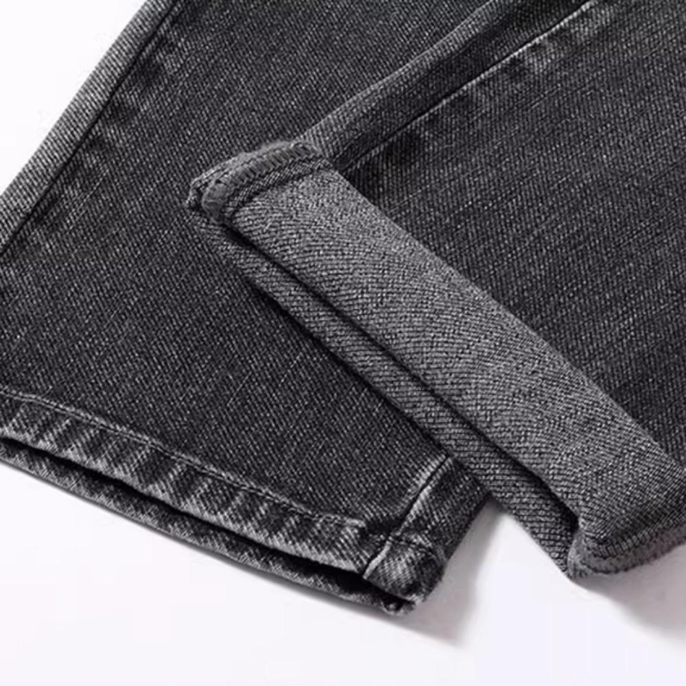 Nuovi Jeans da Uomo in Denim 2024 Skinny a Vita Media con 6 Tasche, Pantaloni a Vita Alta Elasticizzati, Pantaloni Slim Moda Uomo
