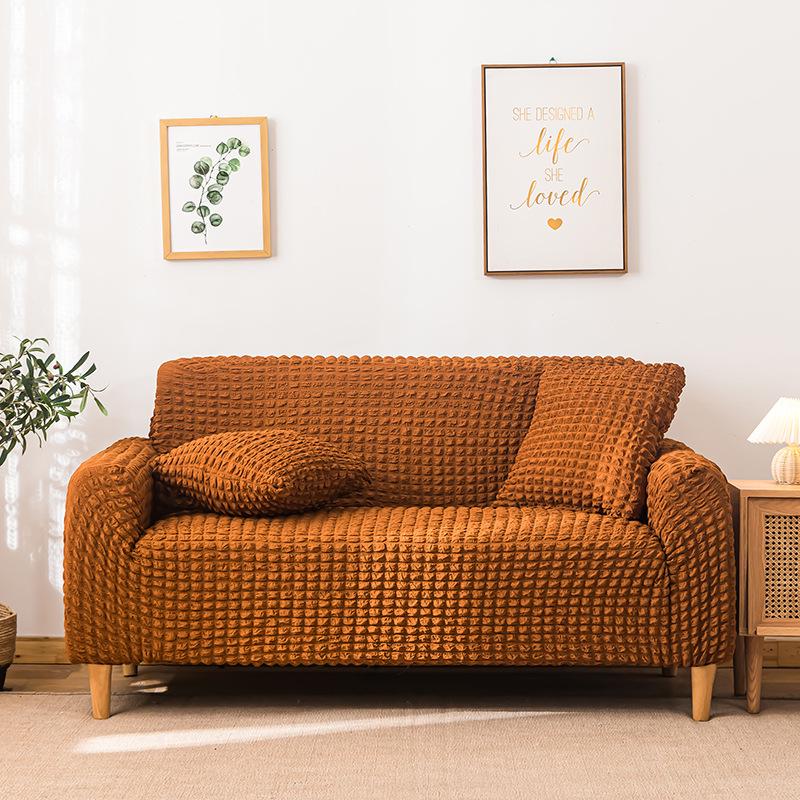 Bubble Yarn Fabric Full Wrap Sofa Cover for All Seasons