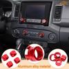 Aunginsy Center Console Air Conditioner Volume Knob Button Circle Cover Compatible with Nissan Frontier 2022-2025 Car 4Pcs A/C Switch Button Knob