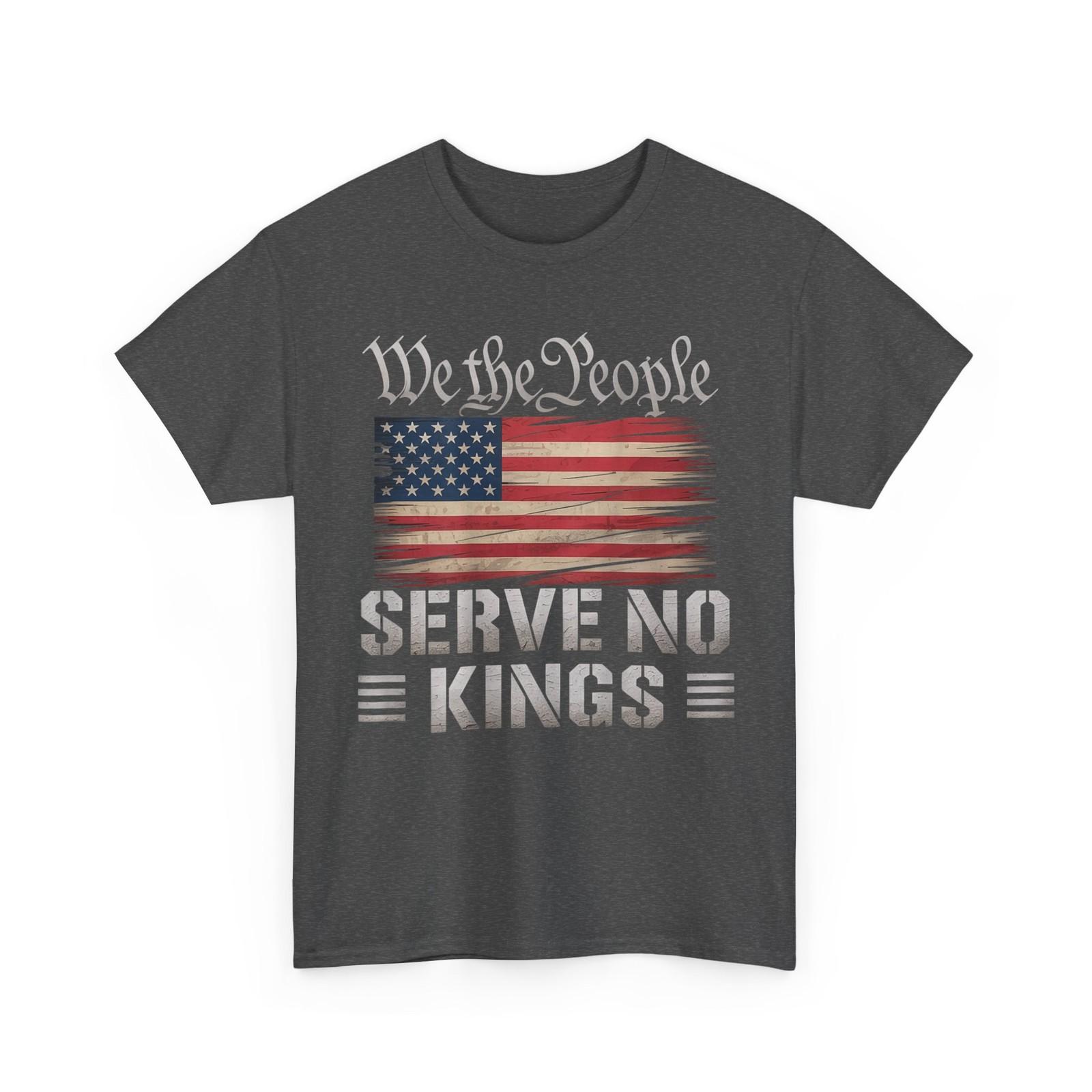 No Kings Day Shirt, No King American Flag Patriotic Shirt L
