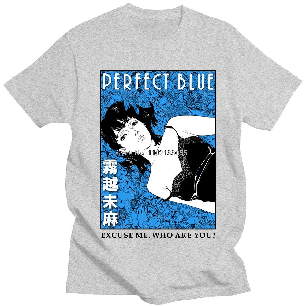 Japanischer Anime Perfect Blue T-Shirt Herren Damen Kurzarm T-Shirt Baumwolle Gothic Kleidung Ästhetische Unisex Kleidung T-Shirt