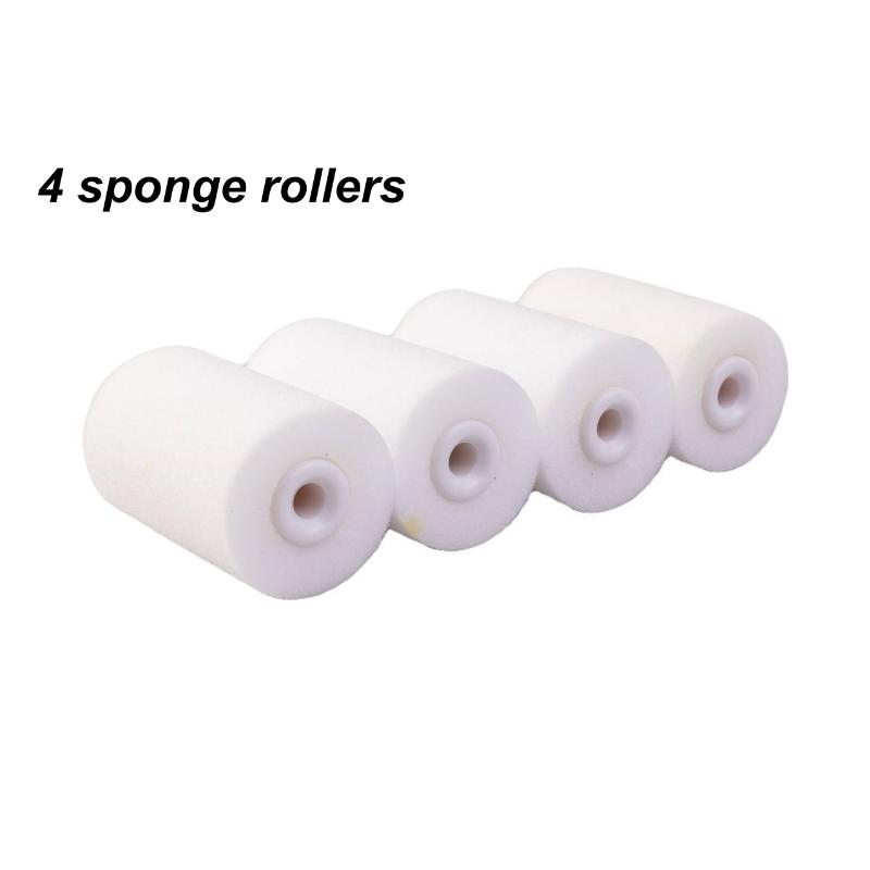 6Pcs High-Density Foam Paint Roller Paint Tray Liner Decor Tools 2 Inches Small Paint Roller Kit Home Painting Supplies Hardware