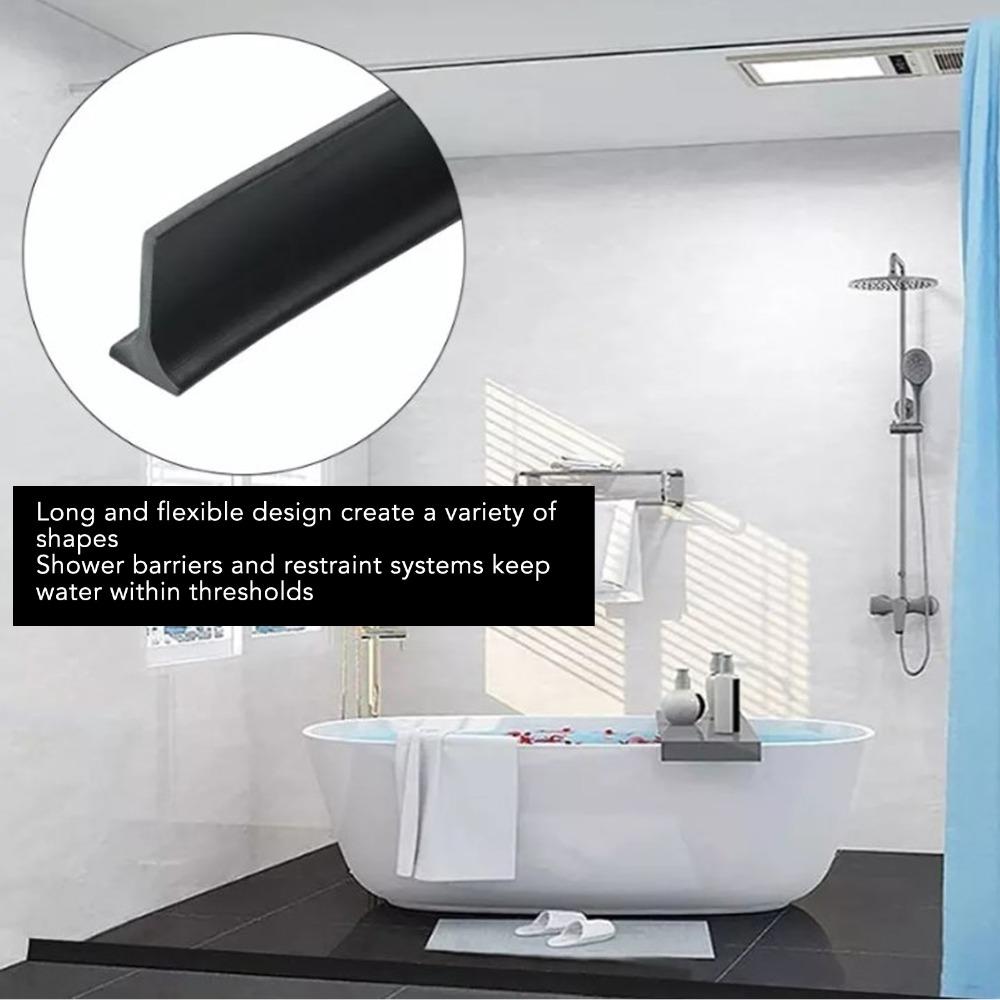 Self Adhesive Water Insulation Strip Bendable Water Barrier Shower Threshold Dam Kitchen Sink