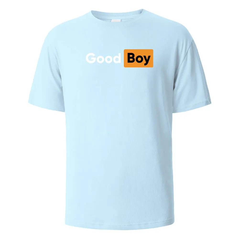 Summer T-shirt Good Boys Printed T-shirt Men and Women 100% Cotton O-collar Oversized Casual Short-sleeved Top