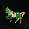 Enamel Alloy War Horse Zodiac Pony Brooch, Vintage Layout, Unisex Fashionable Suit, Lapel Corsage, Accessory Gift