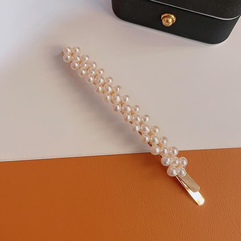 Classic Style Korean Fashion Alloy 3-6mm Freshwater Pearls Hair Clips Hairpins Set for Fashion Girls