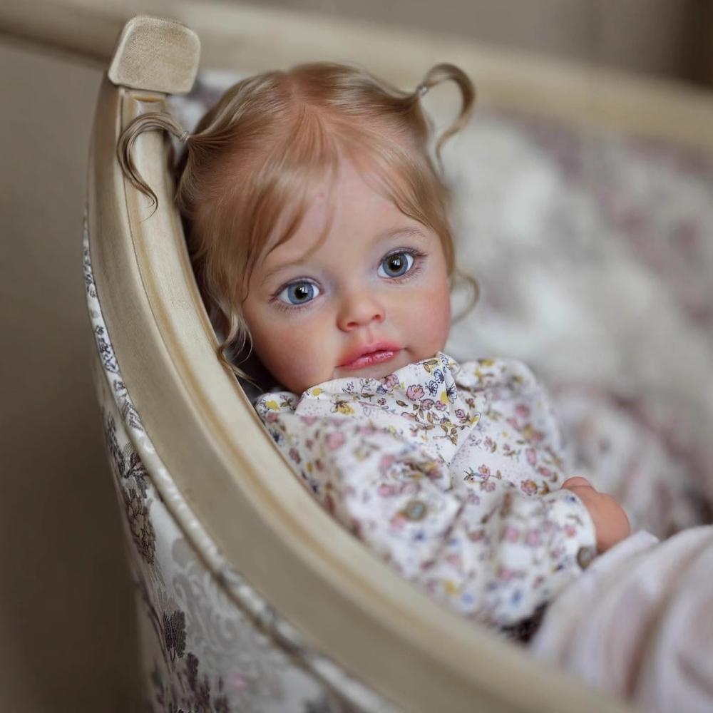 Oryginalna marka Reborn Lalka dla Malucha Sue Sue 24'' 60cm Miękka bawełna Wypchane Tkaninowe Ciało Lalka Reborn Real Jak 3D Malowana Skóra Noworodka Lalka dla Dzieci