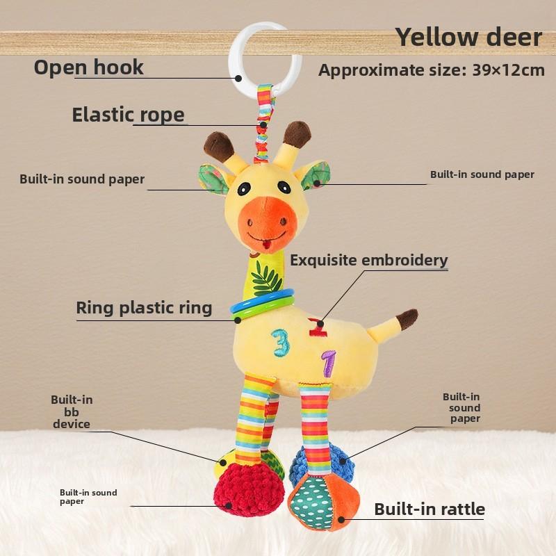 Baby Plush Baby Car Seat Toys With Hanging Animal Designs For Infants And Toddlers