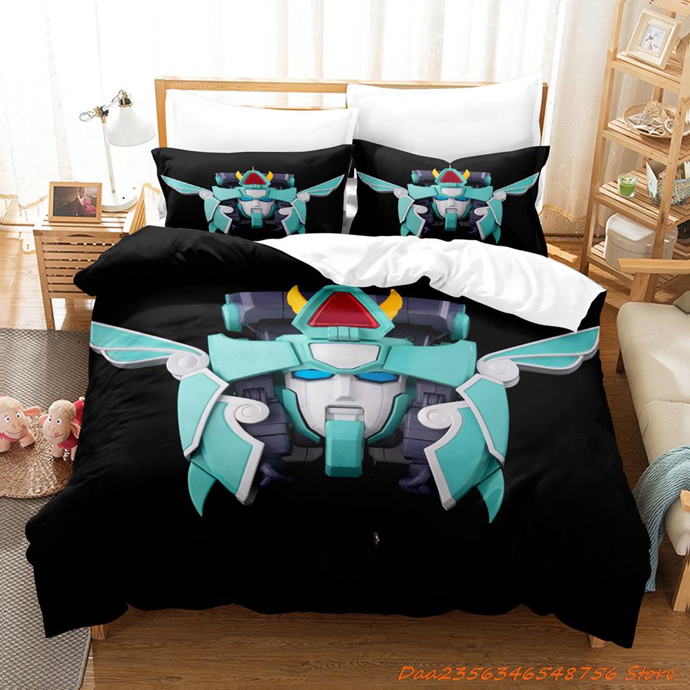 Cool Personelity Kpop Madou King Granzort Bedding Set Cartoon Anime Three-Piece Set Adult Kid Bedroom Three-Piece Suits 3D