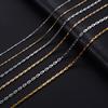 1.2/1.9/2.3mm Nerezový náhrdelník Článkový řetízek na krk pro muže Ženy Hiphop Punk Chlapec Zlatá barva Choker Kovové módní šperky