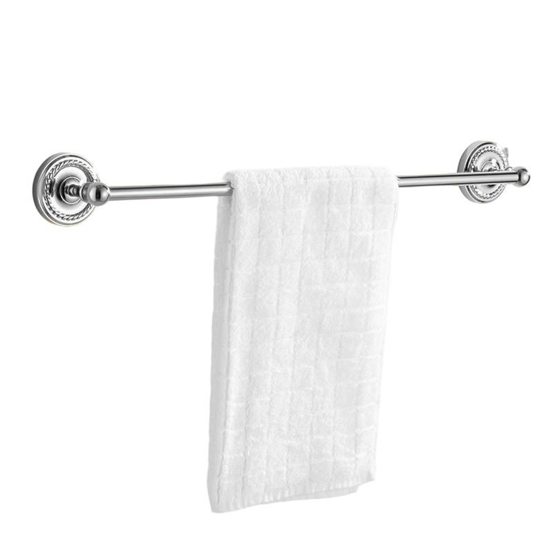 Badezimmer-Handtuchhalter-Set im europäischen Stil, Silber, Vollkupfer