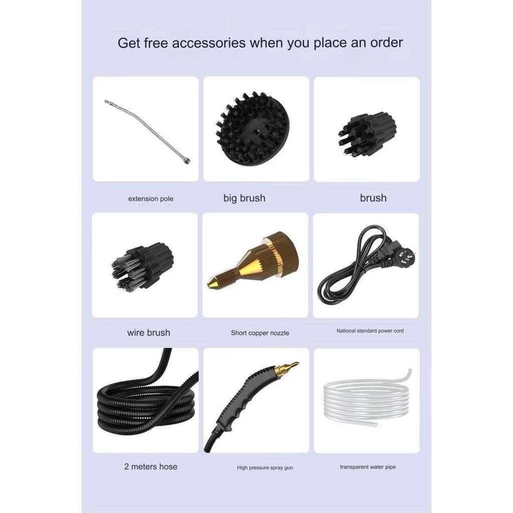 Multifunktions-Hochdruckdampfreiniger – Ideal für Dunstabzugshauben, Badezimmer und Klimaanlagen