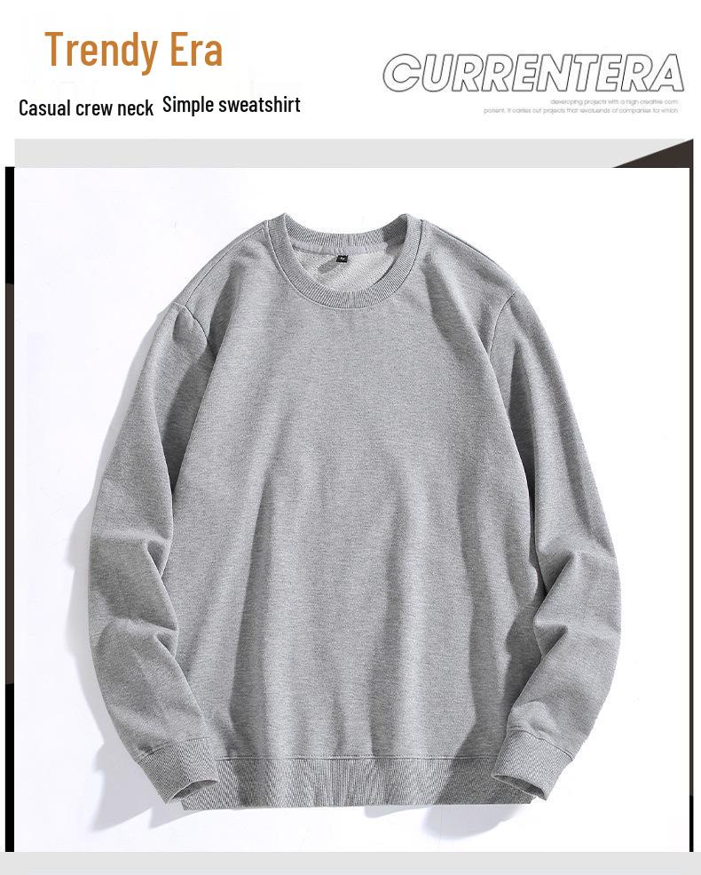 320g Large Loop Terry Sweatshirt, Round Neck, Trendy Spring/Autumn, Group Purchase Supported, Thickened with Custom Logo Print