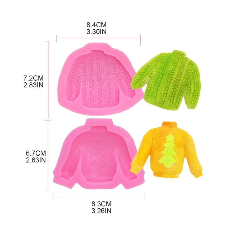 Svetr Oblečení Cukrová Forma na Dort Fondánový Dort Potravinářská Silikonová Forma Pečicí Nástroj Cukrová Forma Čokoládová Fondánová Forma