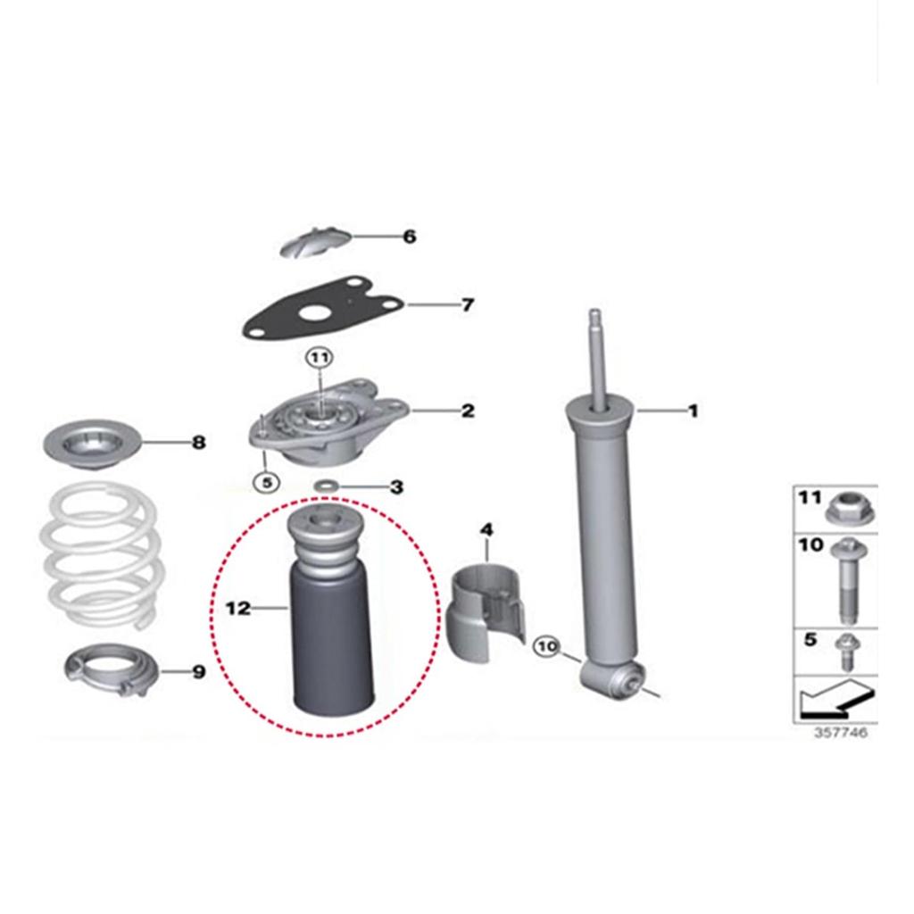 2 Pcs Car Rear Suspension Strut Bumper Rubber Shock Absorber Bump Stop Compatible with