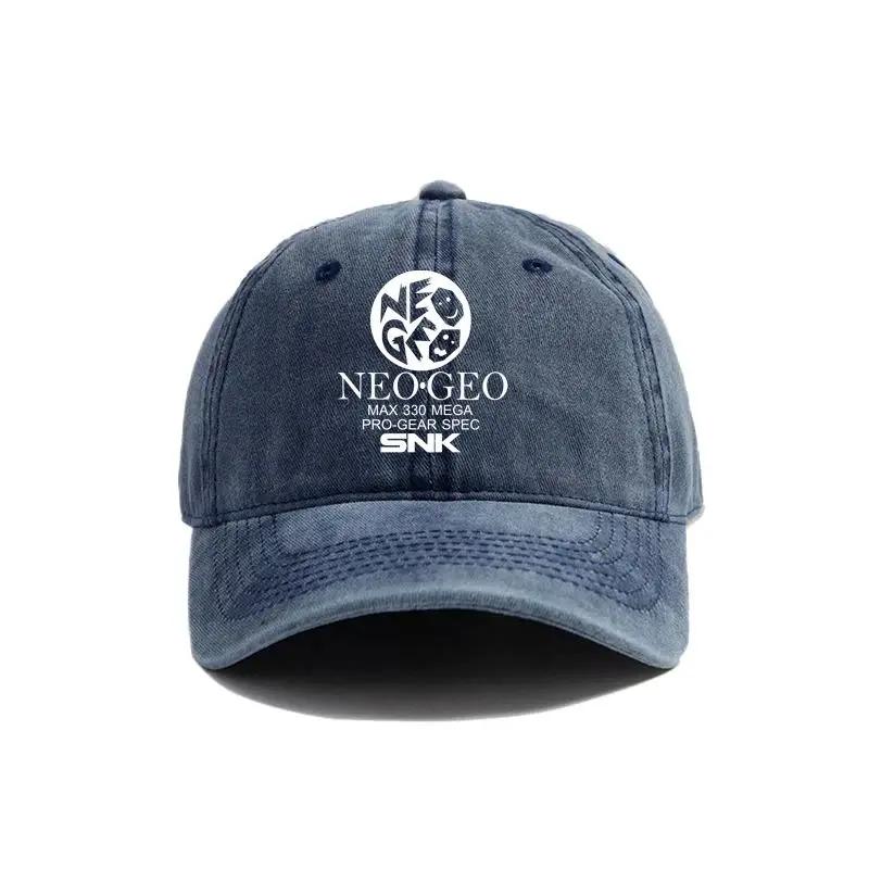 2025 Neo Geo Pro Gear Spec Logo Baseball Cap Distressed Hats Cap Men Retro Outdoor Summer Adjustable Dad Hat  Casual  Versatile
