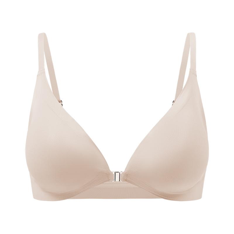 

Large size sexy seamless underwear women s thin comfortable gathering adjustment women s front buckle back bra S