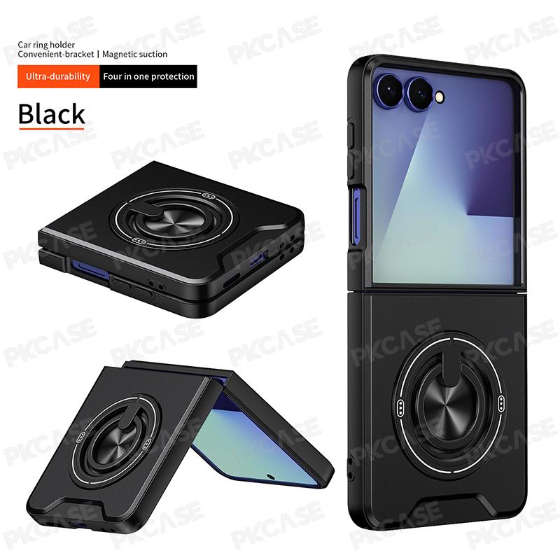 Rotating Ring Holder Case for Samsung Galaxy Z Flip 7 FE Z Flip 8 Shockproof Magnetic Ring Stand Cover