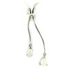 Les Trésors De Lily [G8685] - Pendentif Argent artisanal 'Déesse Opale' blanc argenté (rhodié) - 12x38 mm