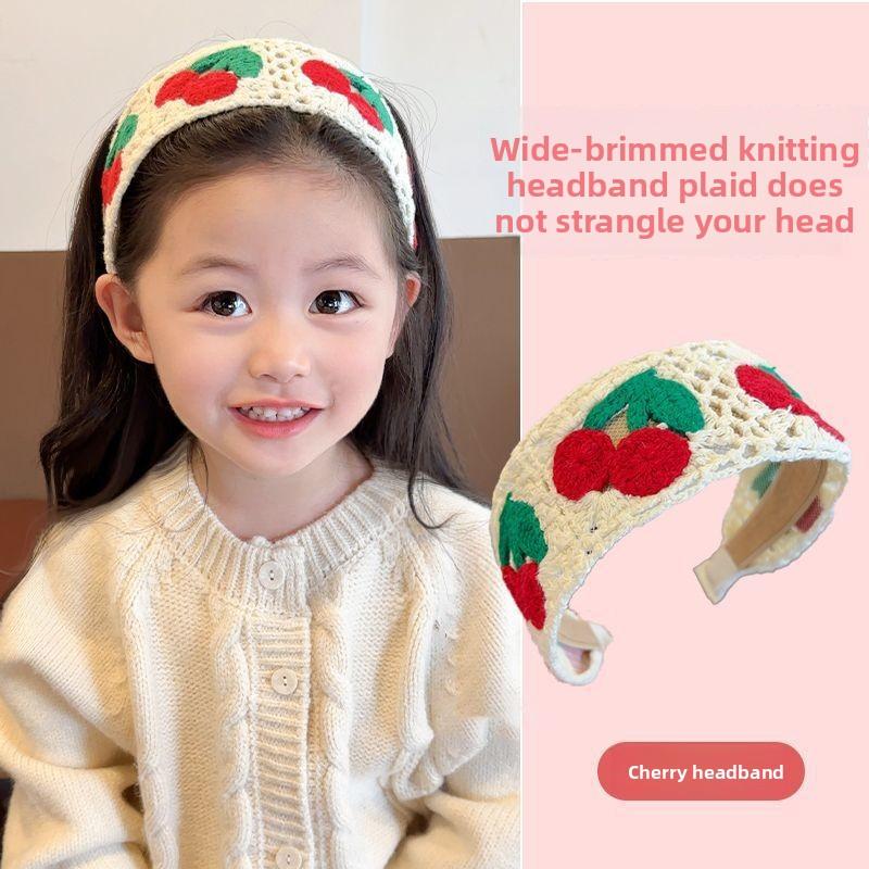 

Kids knitted embroidered flower headbands,sweet colorful fabric style,tidy broken hair gently,comfy must-have hair accessories