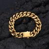Trendige Cuban Link Kette & Armband aus Edelstahl mit glattem Verschluss