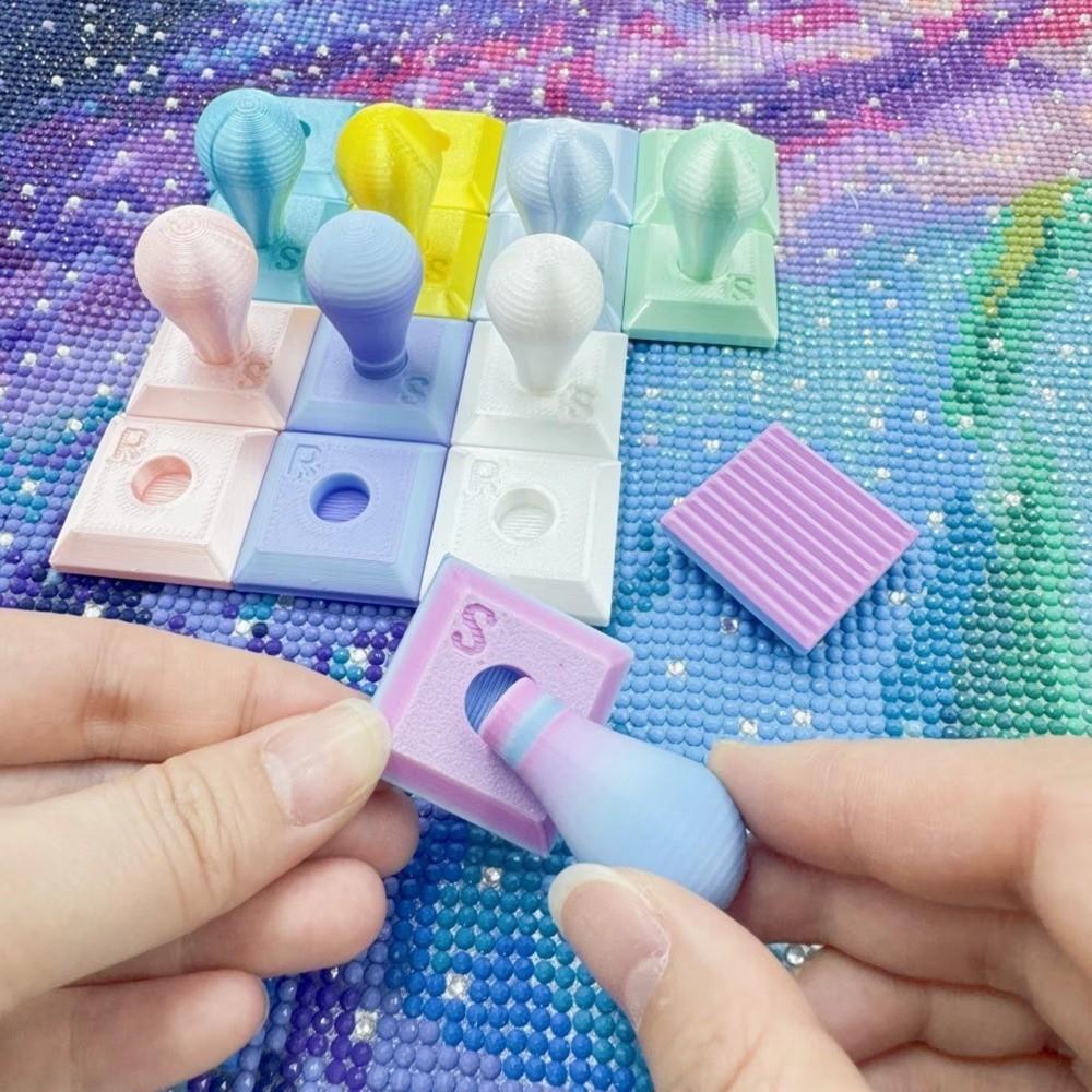 1/5Set Detachable Diamond Painting Seal Press Ergonomic Labor-Saving Diamond Art Press 3D Printing Embossing Stamp Roller