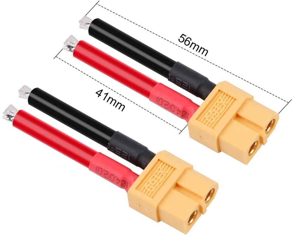 6 Pairs XT60 Connector Cables – Male and Female with 12AWG Silicone Wire + Protective Caps – For RC Drones, LiPo Batteries, Car Chargers