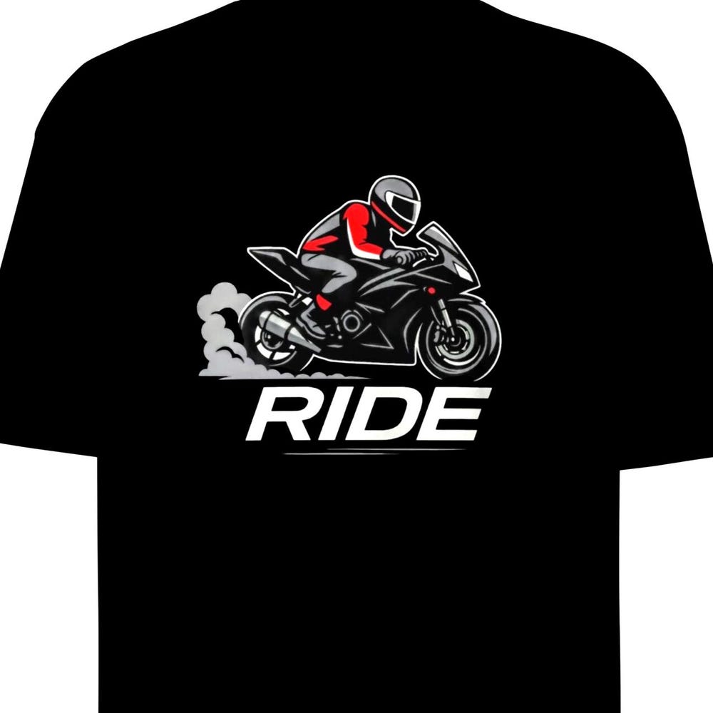 Sportbike Burnout Graphic T-Shirt: Motorcycle Rider Tee XXXL