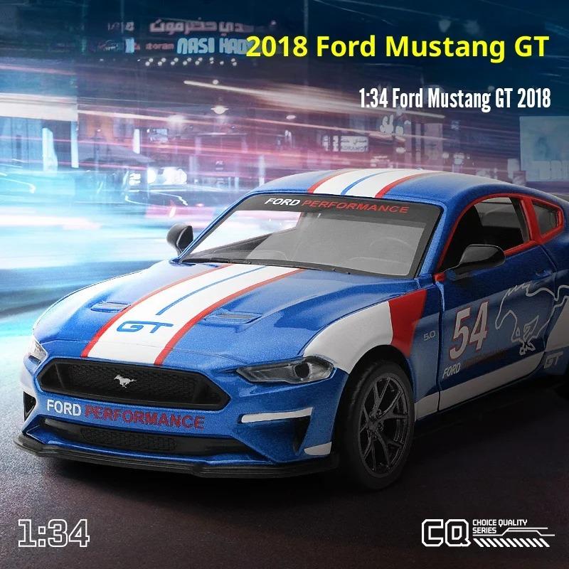 1/34 Scale Ford Mustang GT2018 Alloy Car Model Adult Collectible Toys Racing Car Model Ornament