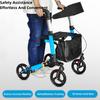Elderly Disabled Rehabilitation Walking Assist Rollator Household Aluminum Alloy Walker Foldable Pulley Training Mobility Aid
