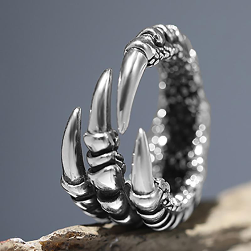 Vintage Animals Dragon Claw Ring for Men Women Punk Hip Hop Opening Adjustable Fashion Personality Gothic Rings Jewelry Gift