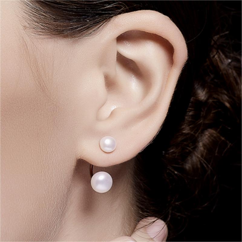 

HENGSHENG 7-7,5 мм 8-8,5 мм 4A Пресноводный белый жемчуг Безупречная поверхность Чистая мода Двойной бисер Стиль для девочек Женские украшения