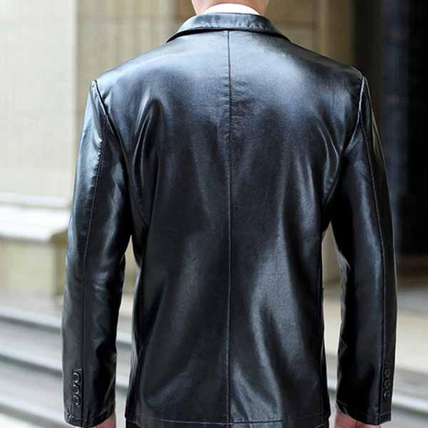 Large Size 7XL Leather Suit Loose Lapels Leather Jacket Men's Plus Size Leather Casual Suit Jacket