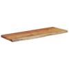 vidaXL Wall Shelf 80 X 30 X 3.8 Cm Rectangular Solid Acacia Wood with Natural Tree Edge