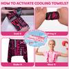 24 Pcs Breast Cancer Awareness Cooling Towel 40'' X 12'' Pink Ribbon Breathable Chilly Towel Soft Fast Drying Ice Towel Breast C