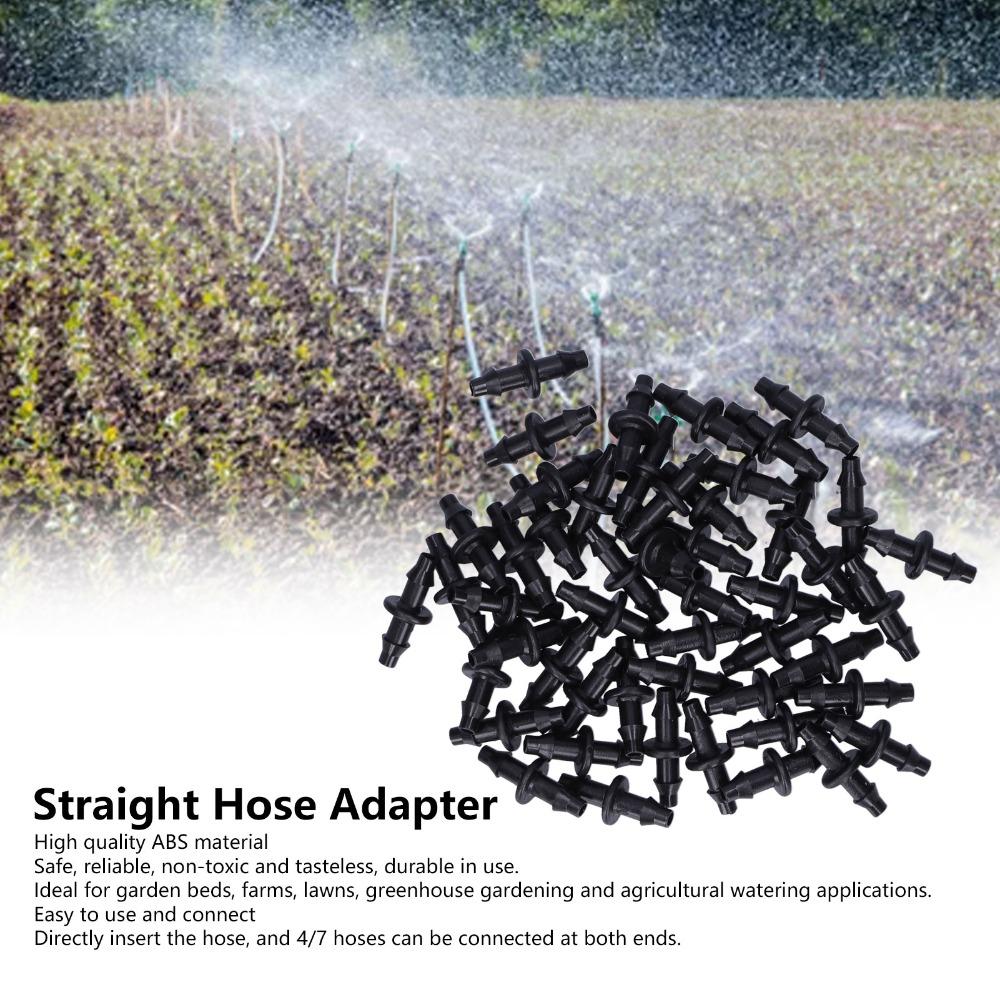 200PCS 4/7mm Hose Straight Hose Adapter Anti-Leak Barbed Connector  Micro Sprinkler System