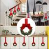 6/12 Stück Weihnachts-Mini-Kränze Bandbögen Rote Früchte Fensterdekorationen Küchenschrank-Kränze Weihnachtsfeier Hausdekoration