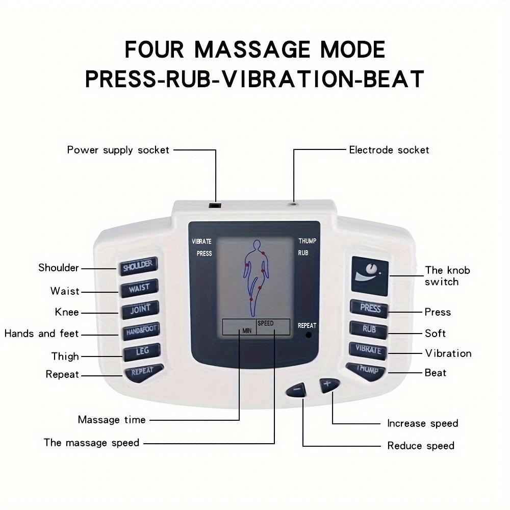 Tens Muscle Electrostimulator EMS Digital Meridian Physiotherapy Apparatus Neck Back Leg Foot Muscle Massage Health Care Tools