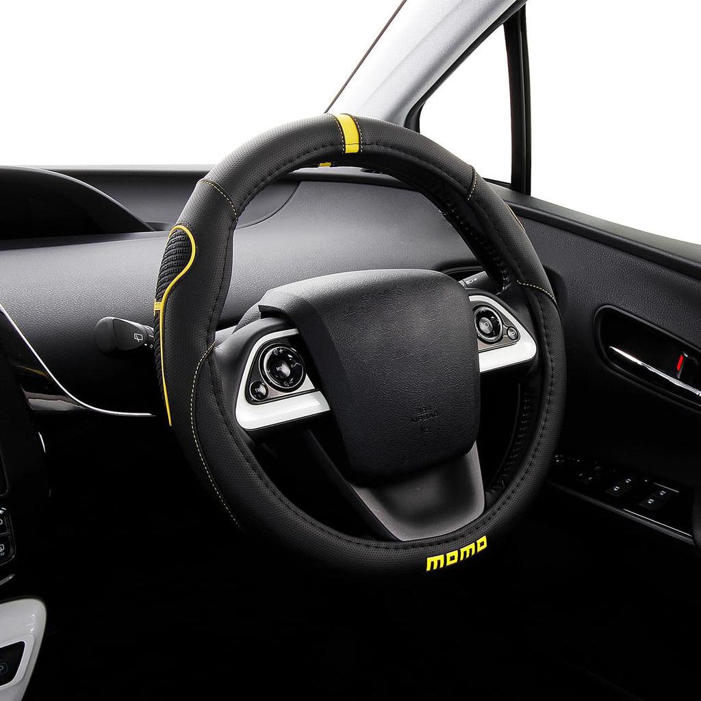MOMO SUPER GRIP Steering Wheel Size Yellow Cover, Italy, Milan, Small,