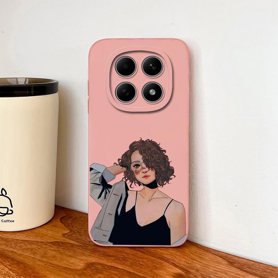 Cartoon Dinosaur Case For Poco M8 Pro 5G Back Cover For Poco M 8 Camera Lens Protection Soft Liquid Silicone Phone Protectors