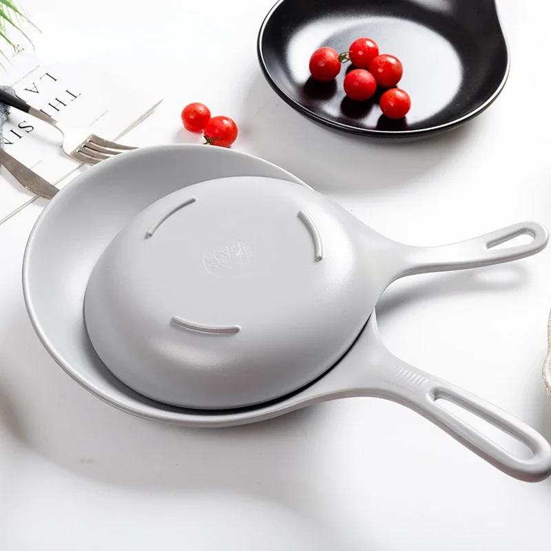 Pizza Long Handle Plate Vegetable Household Western Sushi Plate Dinner Plates Steak The Restaurant Ceramic Plate