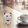 2.36*2.17*2.68 in Lucky Cat Figurine Plastic Traditional Fortune Cat  Office Desk