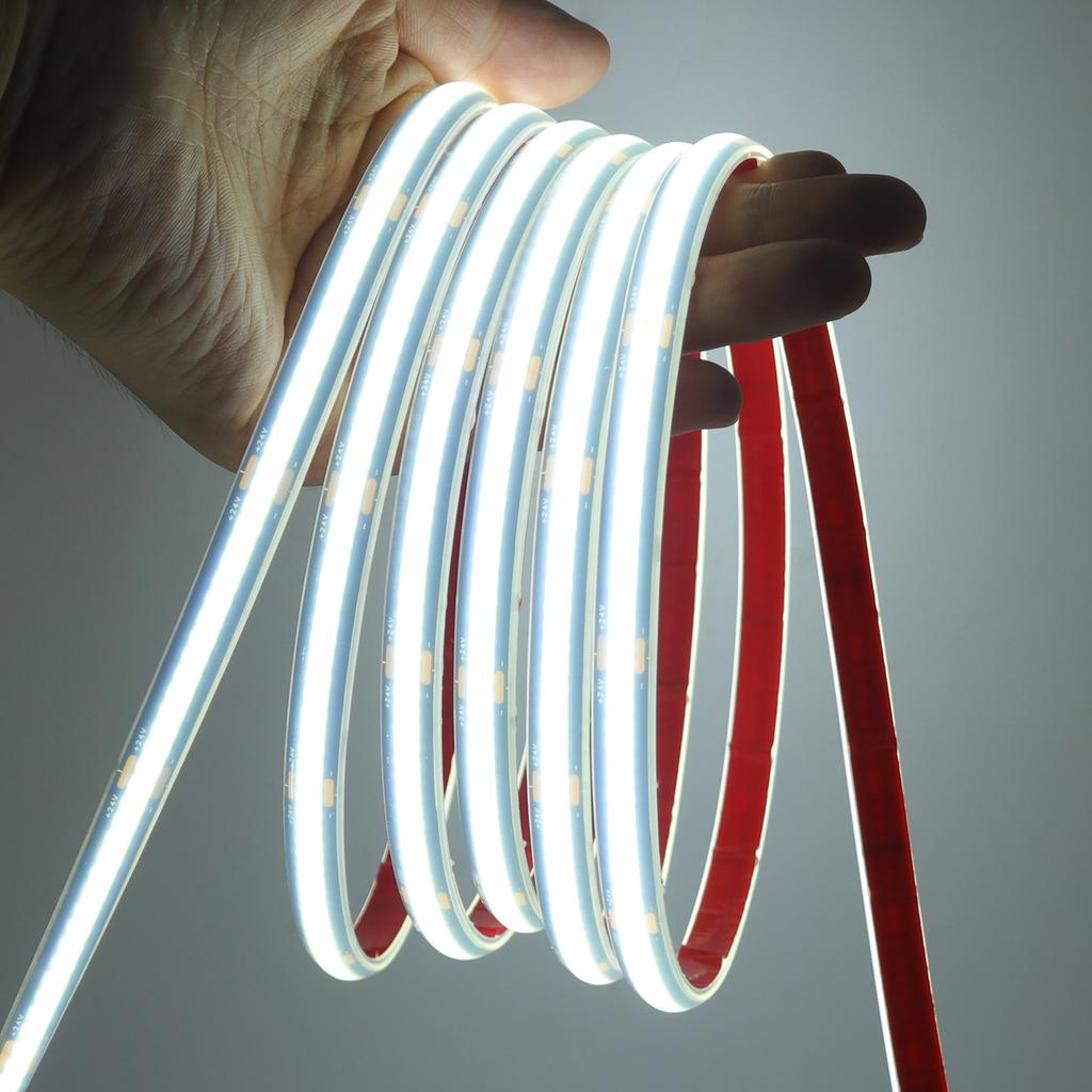 IP68 Waterproof COB Strip 3000K 4000K 6000K Flexible Ribbon Light DC 12V 24V For Outdoor Garden Swimming Pool Decor